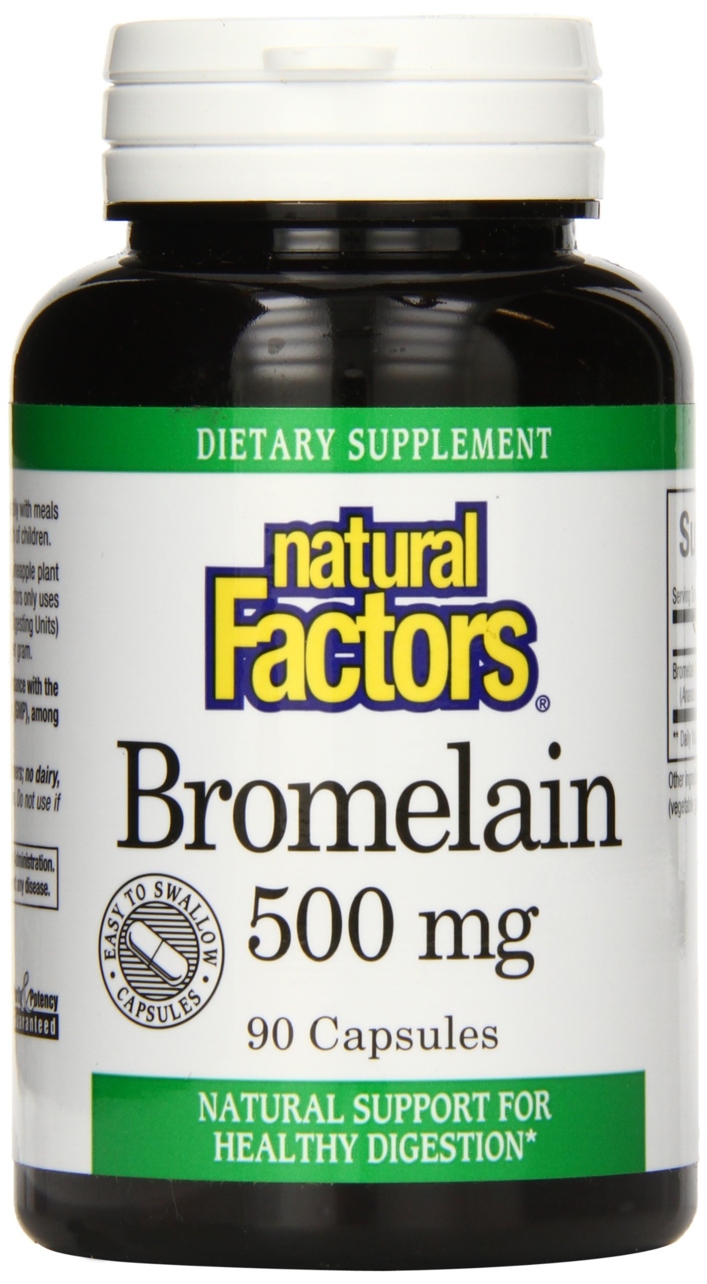 Natural Factors Bromelain, 500 mg, 90 Capsules