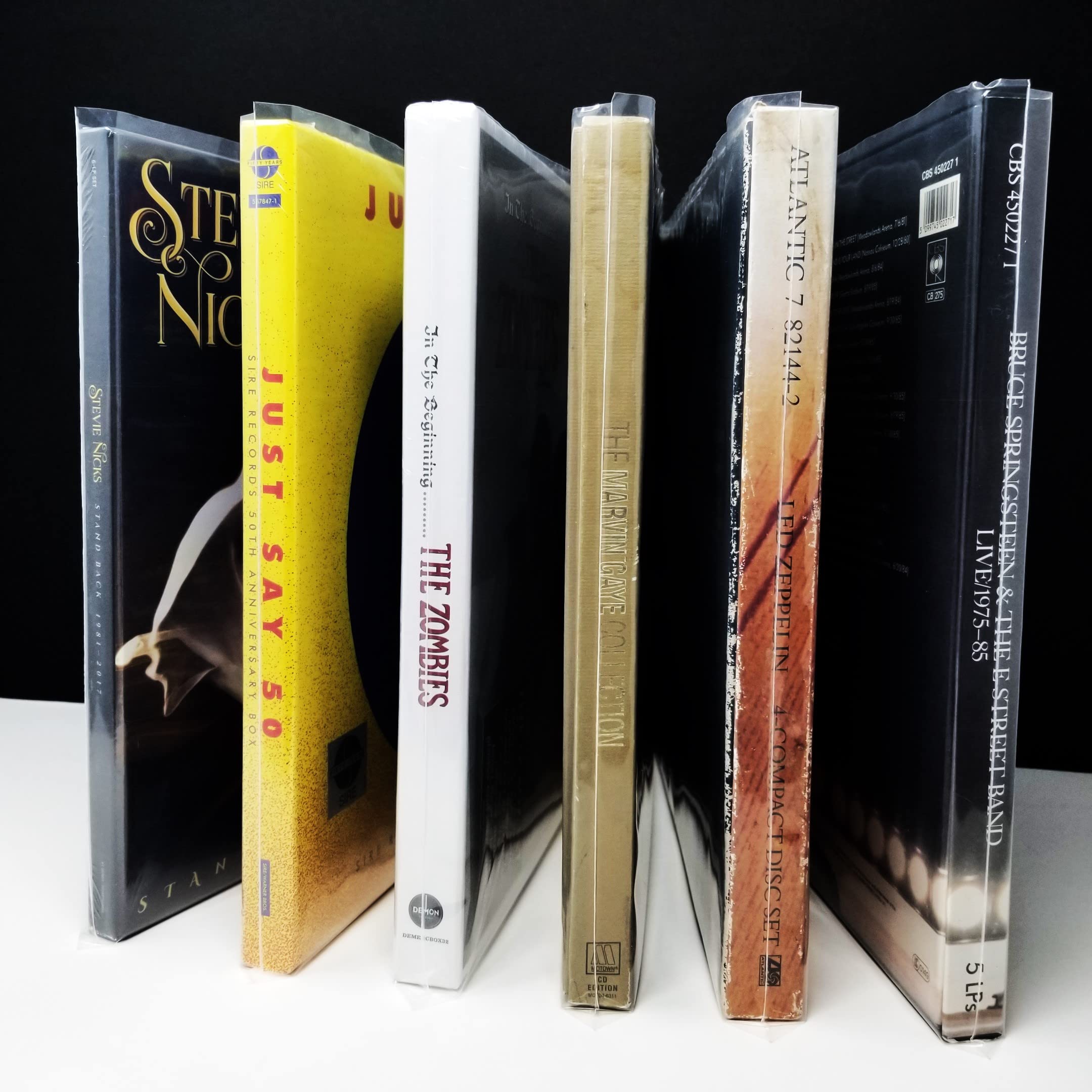 GenericMedium Box Set Outer Plastic Sleeves (x5) 3mil Thick Polyethylene for 33rpm LP Vinyl Record Album Boxset Best Protects 7/8"- 1" Boxes (+1 Free Dj Sticker)
