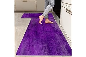 2 Piece Non-Slip Purple Kitchen Mats