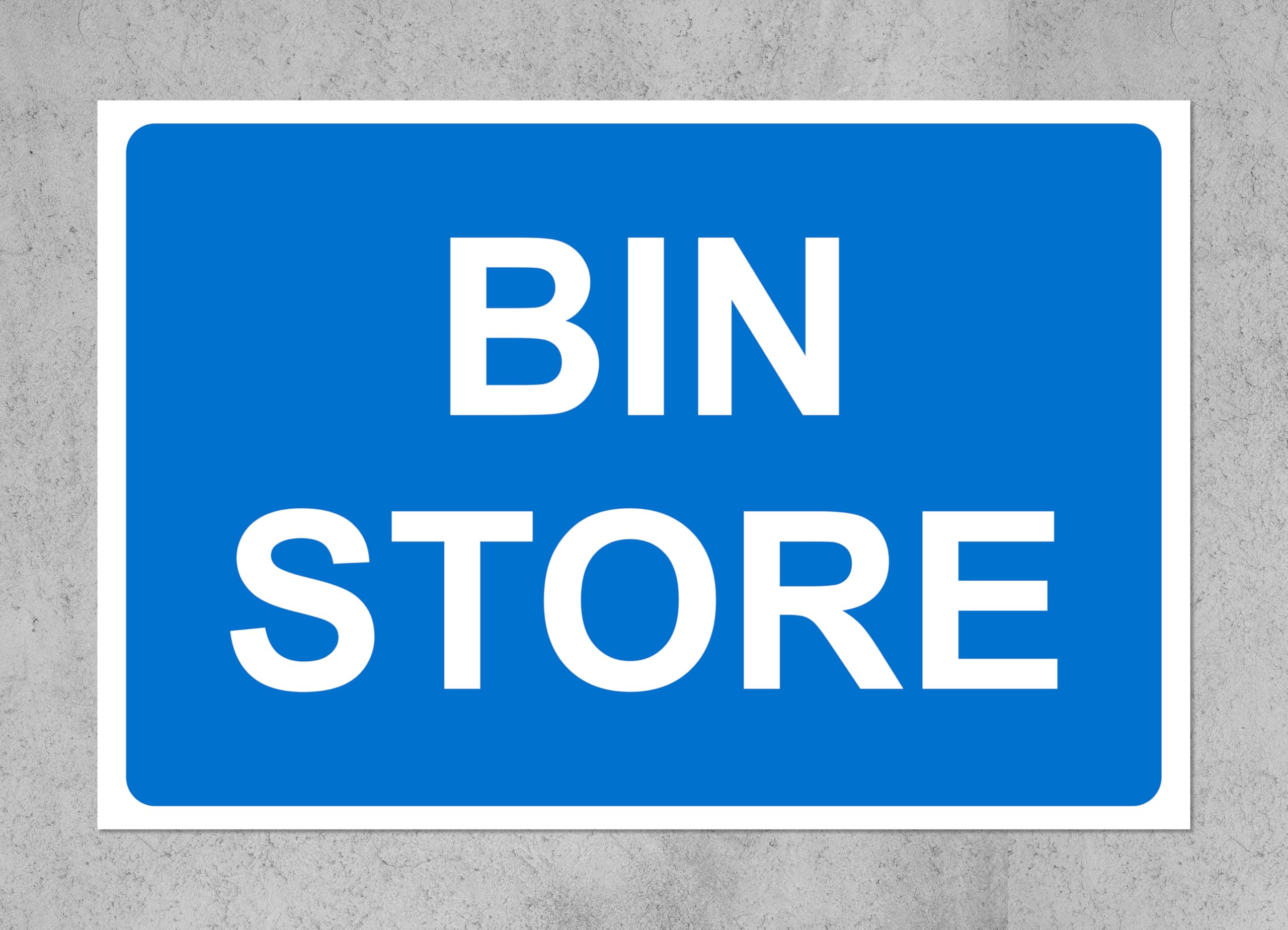 Bin store sign - 3mm Aluminium sign (300mm x 200mm)