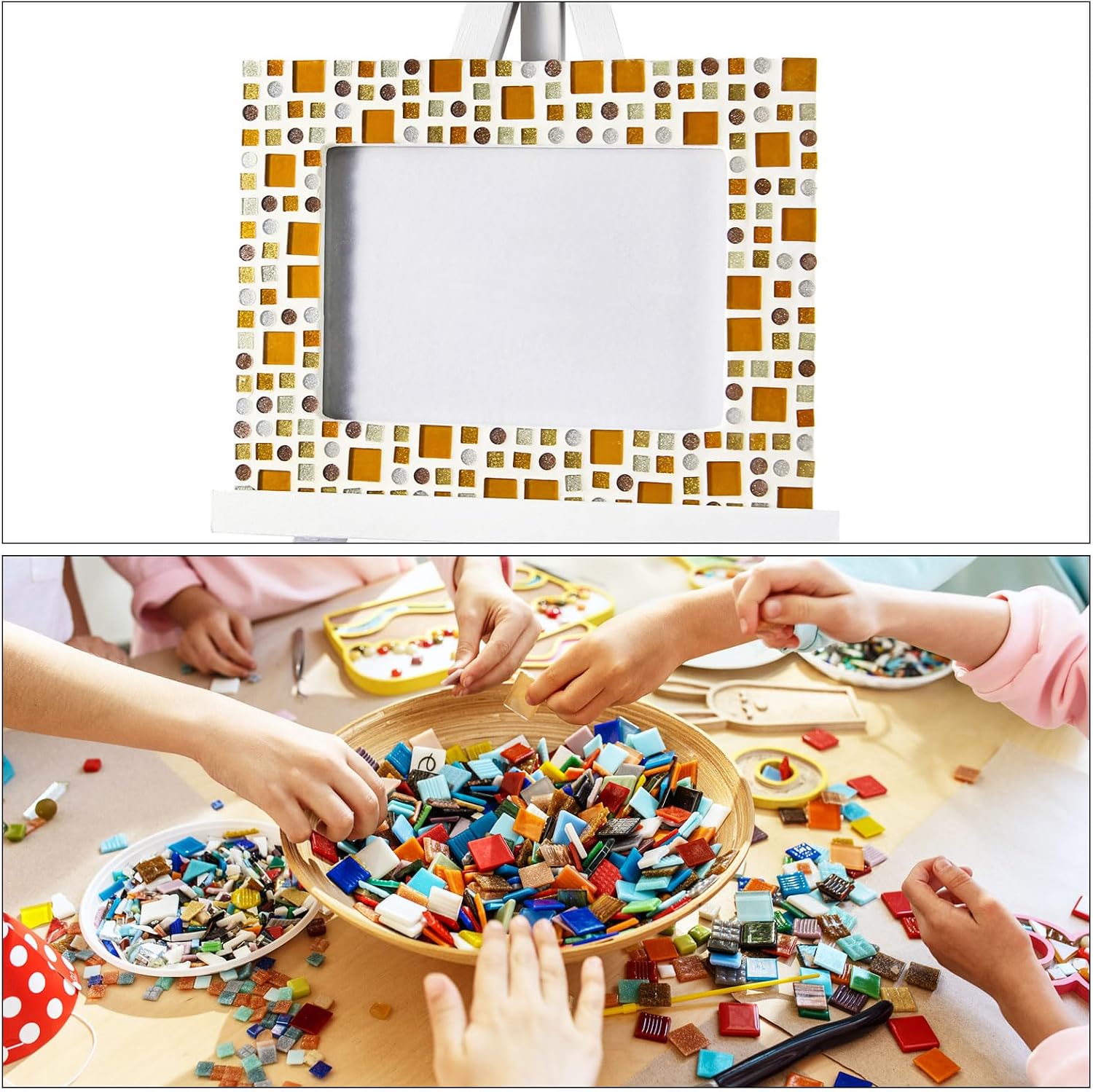 MECCANIXITY Stained Glass Sheet Mosaic Tile 7.9 Inch x 5.9 Inch Coffee Color Stained Glass Sheets for Crafts DIY Art Project