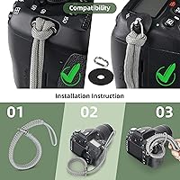 Vista 7 de SUNYA Correa de muñeca para cámara con paracord para fotógrafos, correa de mano compatible con cámaras réflex digital o sin espejo