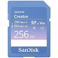 SanDisk Creator Scheda SD UHS-II 256GB (Per DSLR i Fotocamere Mirrorless)