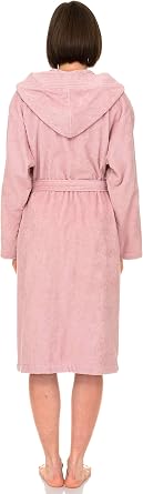 TowelSelections Womens Hooded Robe Cotton Soft Towel Bathrobe Terry Cloth Shower Bath Robes for Women XS to 3X