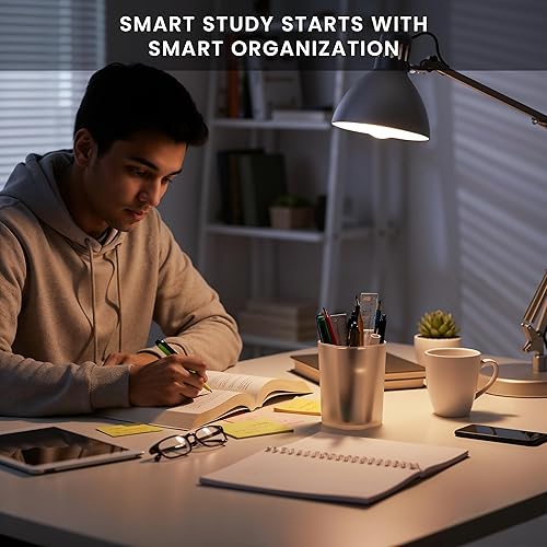 Miniatura 5 de Paquete de 10 vasos transparentes para lápices para el aula  Soporte de plástico transparente para bolígrafos y organizador de cepillos de dientes