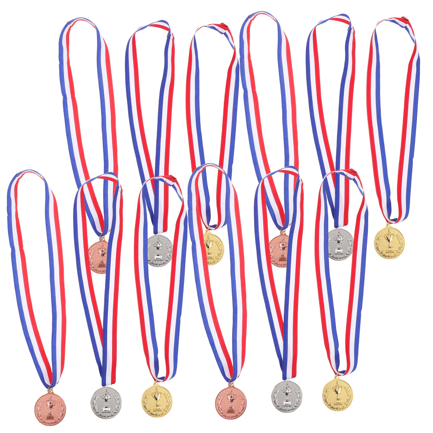 WOONEKY 12 De : Premios De Oro, Plata Y Bronce para Competiciones, De Fiesta para Niños, Decoraciones De Fiesta Y Premios Deportivos.