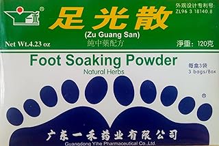 Foot Soaking Powder (Zu Guang San), Helps Smelly Feet, Sweat, Corn Callus, Natural Herbs (3 Bags)