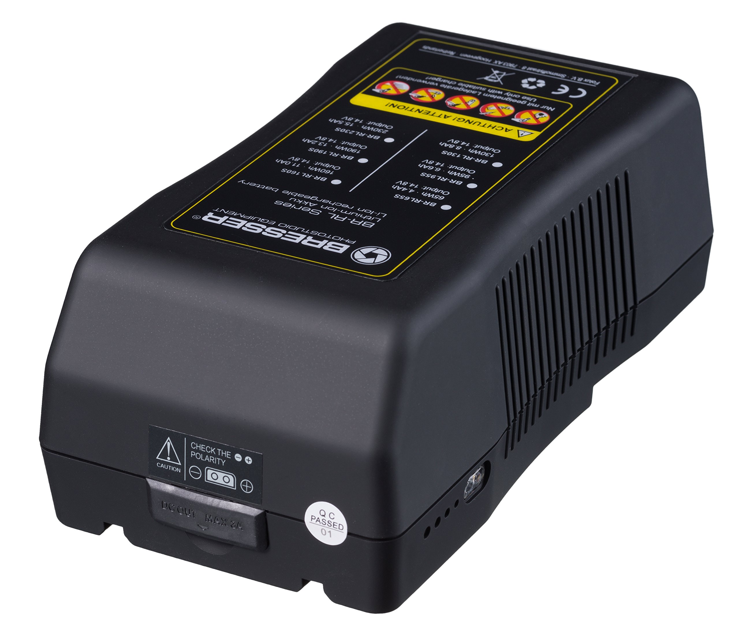 Batteria V-Lock Bresser BR-RL95WH, 95Wh, 6.6Ah, 14.8V, Illuminazione LED