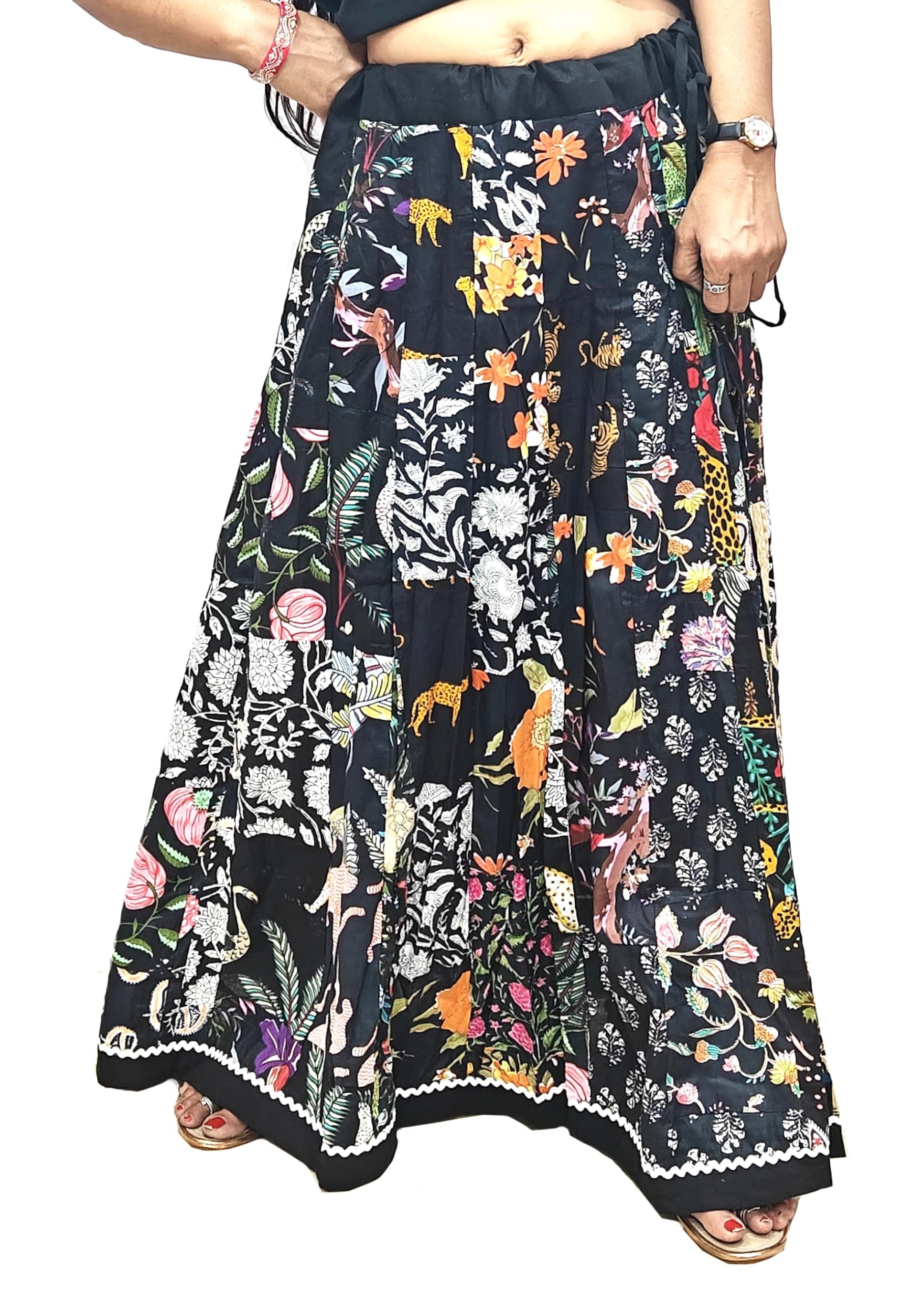 Jupe longue bohème fluide et légère avec taille confortable pour silhouette élancée - 8