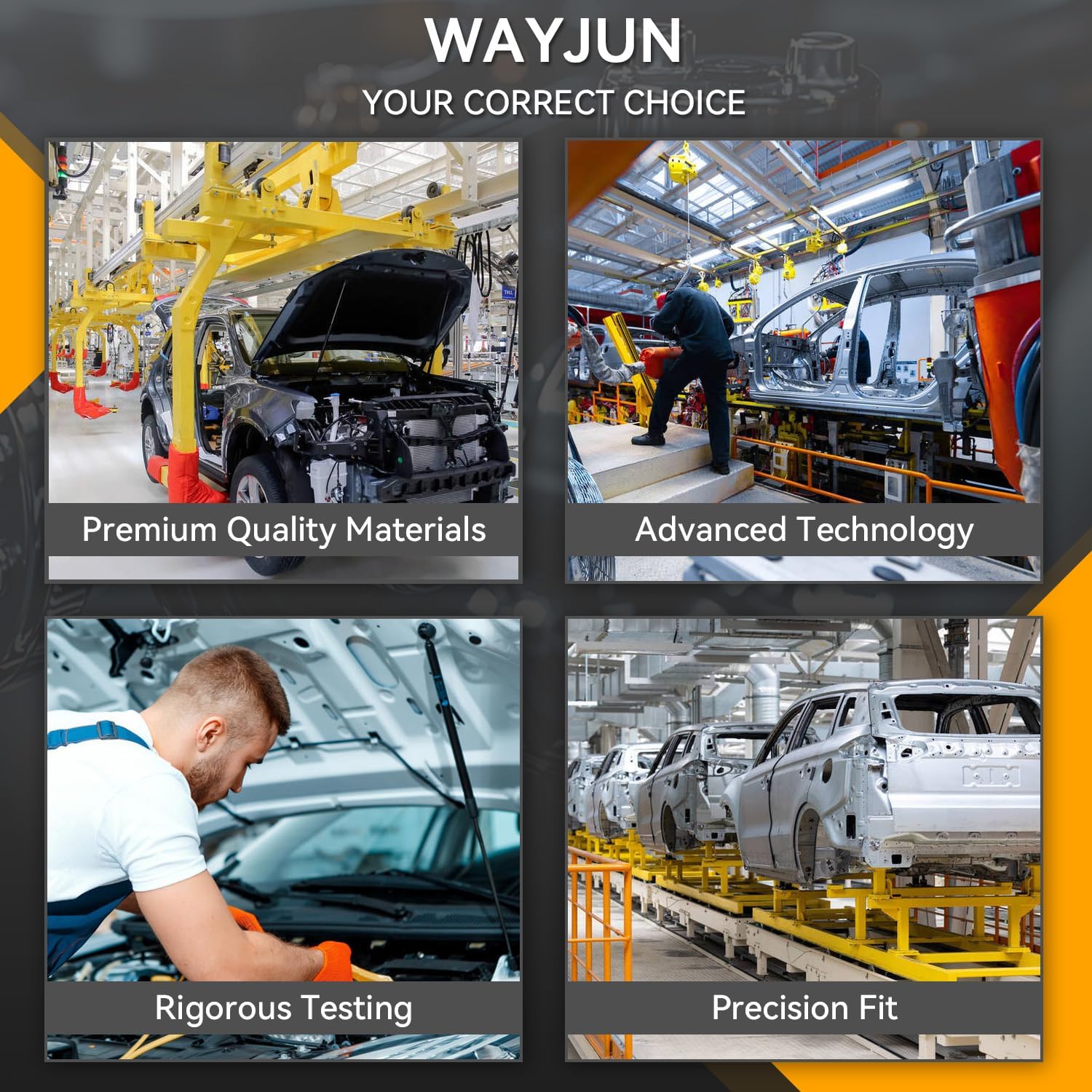 WayJun 2Pcs Rear Shock Absorber Mounting Compatible with Honda Fit for Jazz GK 2015-2021, City GM6 2015-2021 Replace 52670-T5A-J01