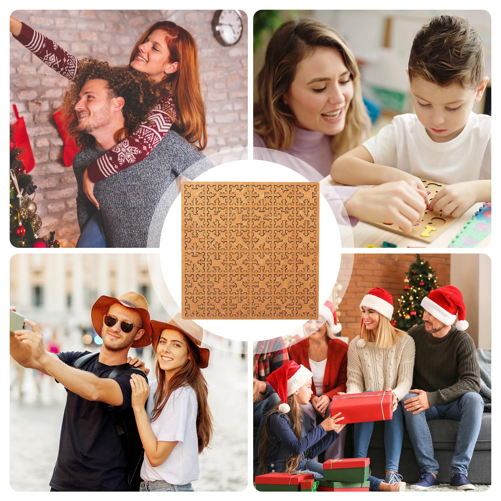 Casse-tête En Bois Formes Géométriques – Puzzles Pour Adultes Et Enfants – Relaxation, Concentration, Résolution De Problèmes – Plusieurs Modèles