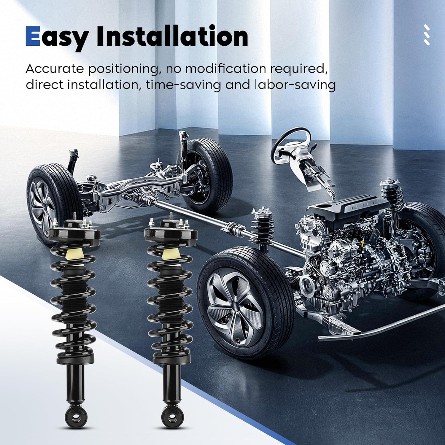 Front Struts Assembly Fit for Ford F-150 2WD 2005-2008, 2006-2008 for Lincoln Mark LT 2WD, Shock Absorber & Sway Bars End Links, Replace for 171362 K80337 (4Pcs)