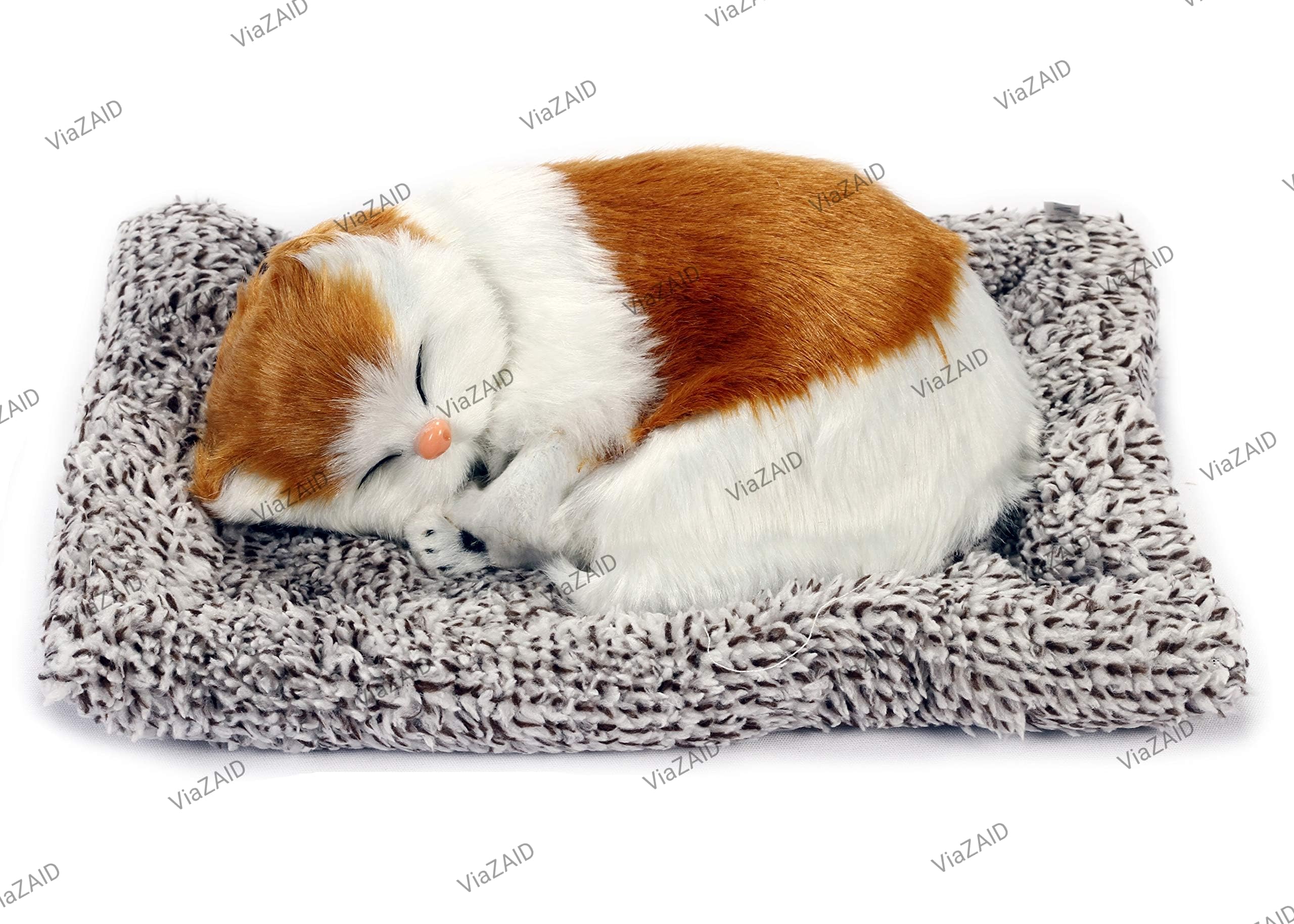 ViaZAID Sleeping Cat on mat Mini Kitten Doll with Meows Sounds by Touching Over The Cat/Kitten Toy Doll Decor for Office Desk Hand Toy Gift for Kids Boys,Girls & Girlfriend (Grey) (VZ-05) (B0CKF91593) Amazon Price History, Amazon Price Tracker