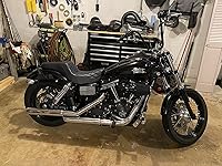 Vista 6 de C.C. RIDER Asiento para Conductor y Pasajero Asiento de Elevación Compatible con Harley Dyna Street Bob FXDB Low Rider FXDL/FXDLS Super Glide Custom