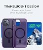 حافظة لهاتف iPhone من كاميرا Babylon حافظة ألوان شفافة غير لامعة محمية مع ميزة الشحن اللاسلكي Magsafe (iPhone 13 Purple)