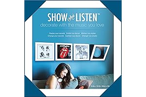 Art Vinyl LP Frame White - Slide Out Front, Anti-Static, UV Protection...