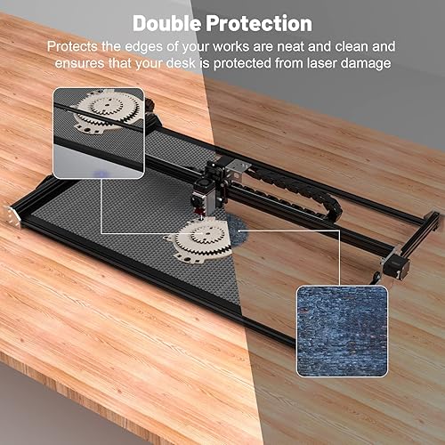 Miniatura 4 de NEJE Mesa de trabajo grande con láser de panal de abejas  20.866 x 33.465 in (20.87 x 33.46 pulgadas), herramienta de grabado y corte para máquina
