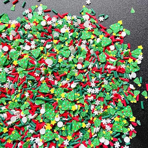 Miniatura 5 de EHOPE Gránulos falsos de Navidad, chispas de caramelo falso, gránulos de arcilla, chispas de polímero, rodajas de arcilla polimérica para arte de