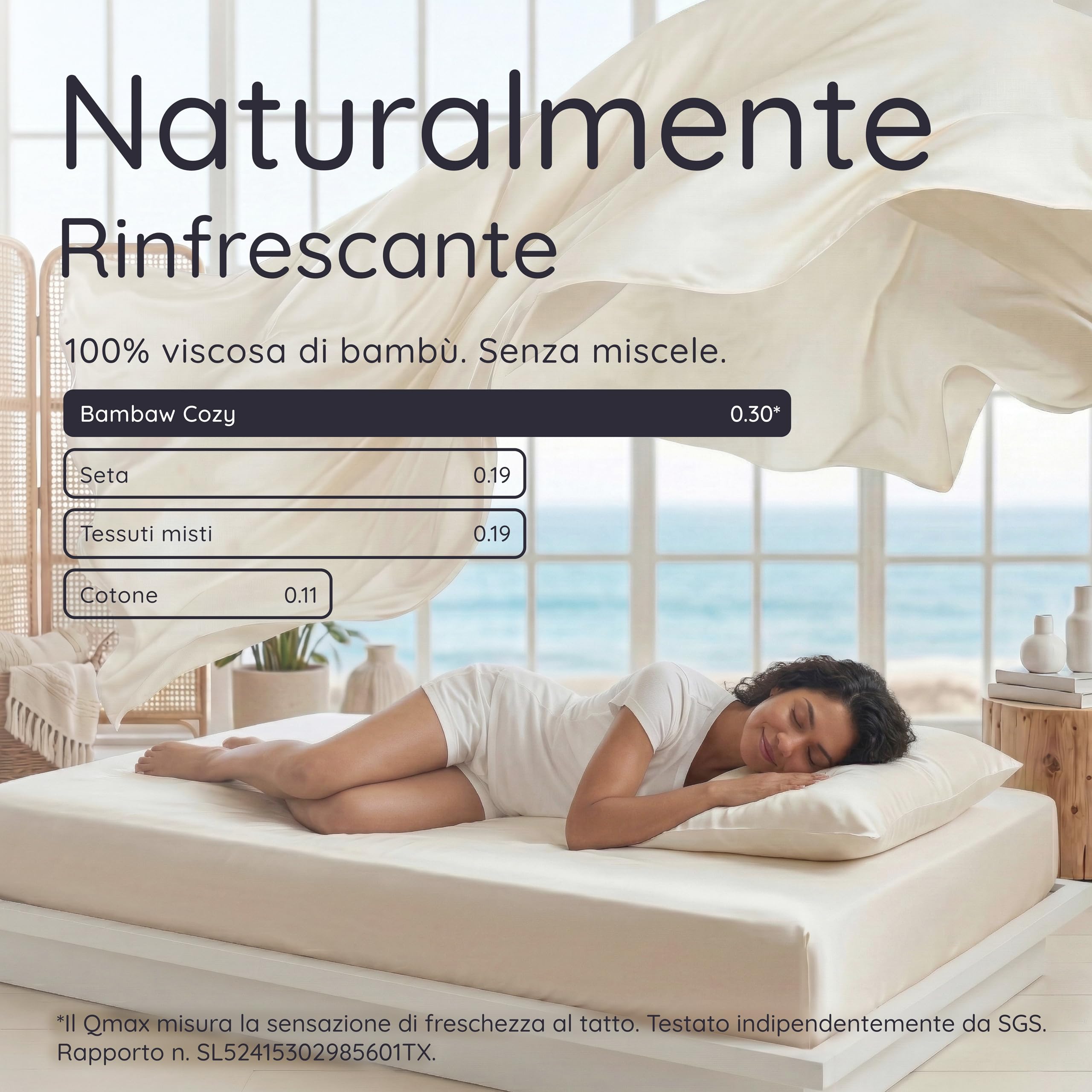 Bambaw Lenzuolo matrimoniale sopra bambu, 240x290 cm, Lenzuola effetto freddo, Lenzuolo senza angoli anti acari e anallergico, Lenzuola rinfrescanti matrimoniali, Certificato OEKO-TEX® (Bordeaux)