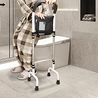 JAOGAUS Felállást Segítő Támasz Időseknek - Állítható Magasságú Kapaszkodó Ágyhoz, WC-hez, Kanapéhoz - Mozgásérzékelős Éjszakai Fénnyel, 136 8