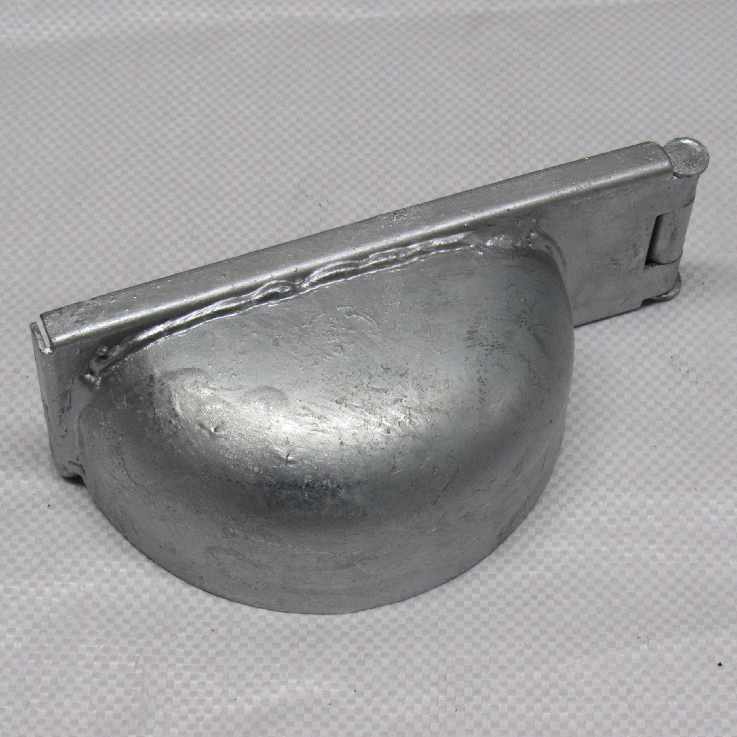 Padlock Protector Hasp and Staple (Left Right Hand Safety Protection Weather Cover) (Hot Dipped Galvanised, Right Hand)