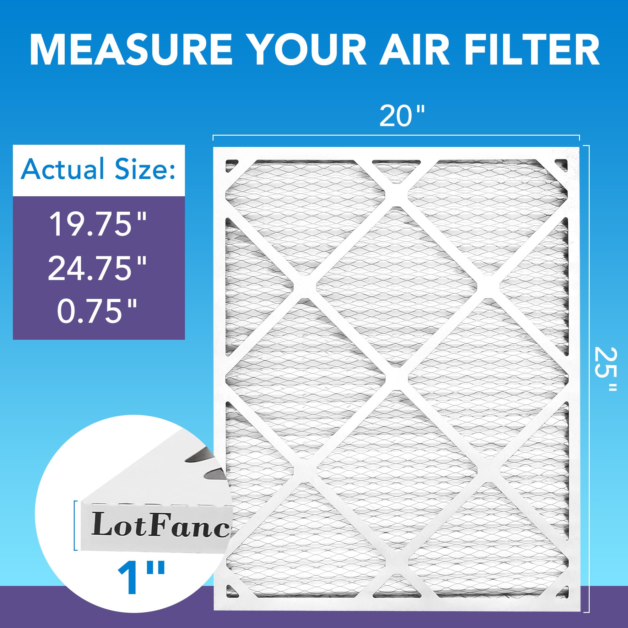 LotFancy Filtro dell'aria MERV 11 per la difesa degli allergeni del fumo degli animali domestici (confezione da 4) filtri dell'aria HVAC pieghettati, ricambio per sistemi di riscaldamento e aria