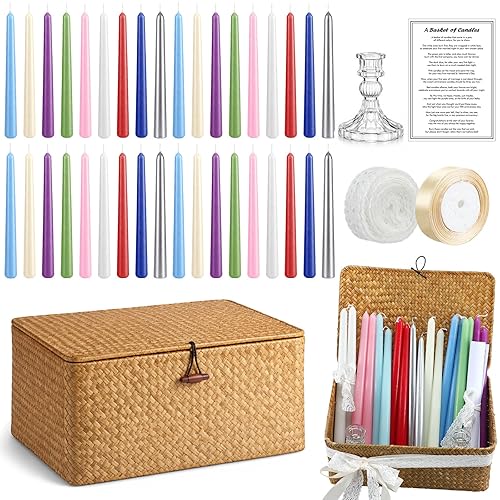 MTLEE Basket of Candles Wedding Gift Bridal Shower Wedding First