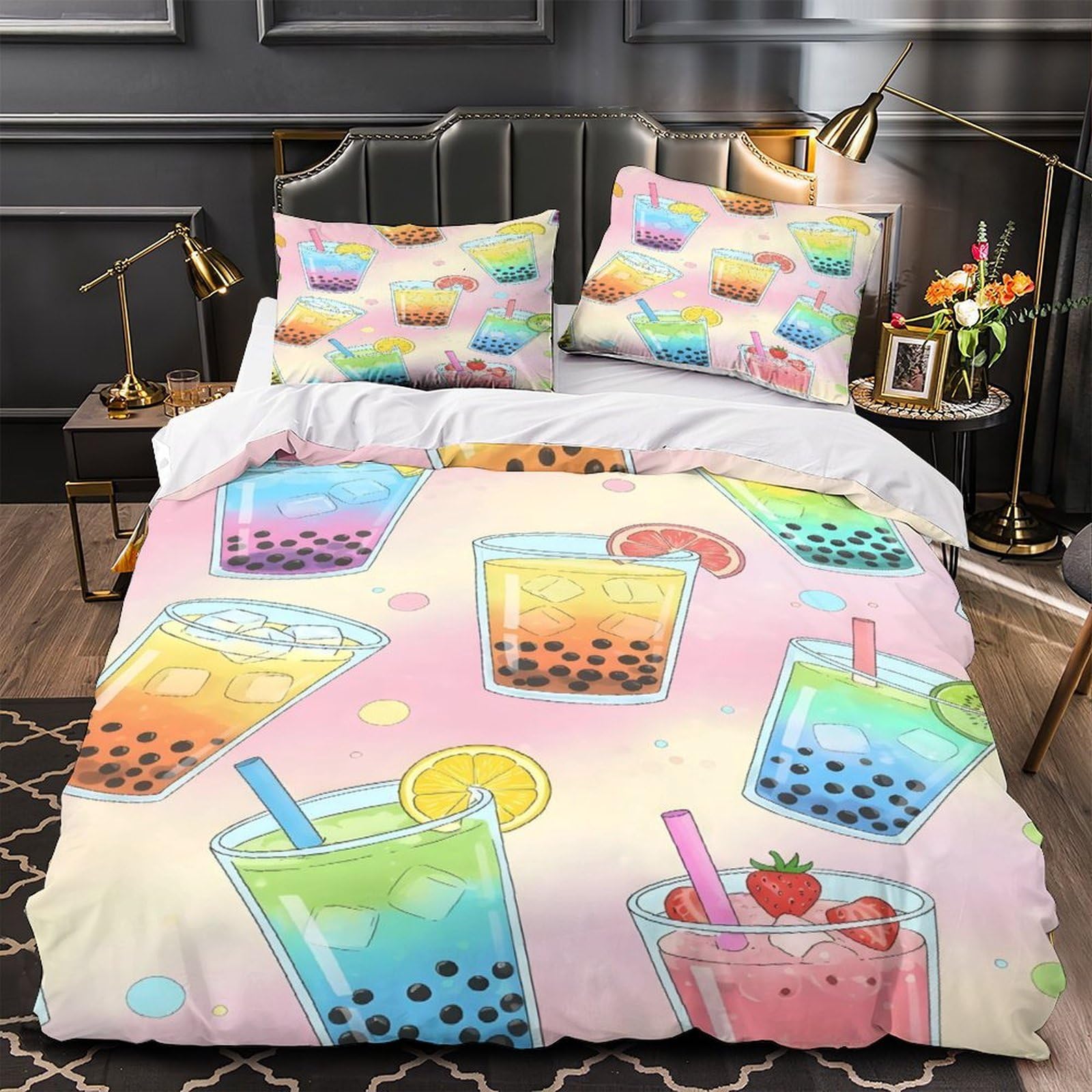 Bubble Tea Bettwäsche Set Teenager Zimmer