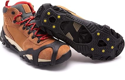 ICETRAX V3 Tungsten Winter Ice Grips for Shoes and Boots - Ice Cleats for Snow and Ice, StayON Toe, Reflective Heel view 1