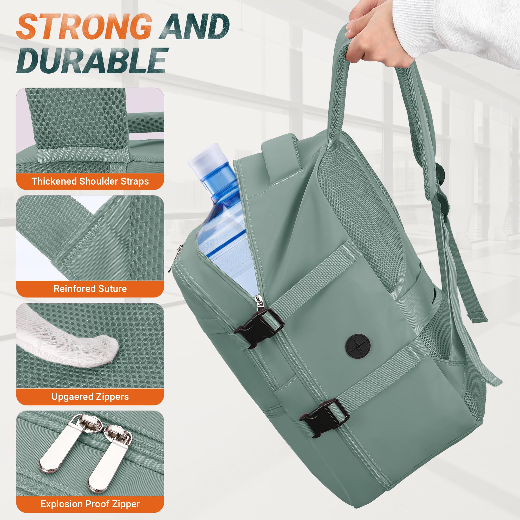 xlodea Bagage Cabine 40x30x20 pour Ryanair Sac à Dos de Voyage Bagage à Main Avion Sac de Voyage 40x30x20 Imperméable Travel Backpack Femme Homme avec Poche Anti-vol, Trou de Charge USB