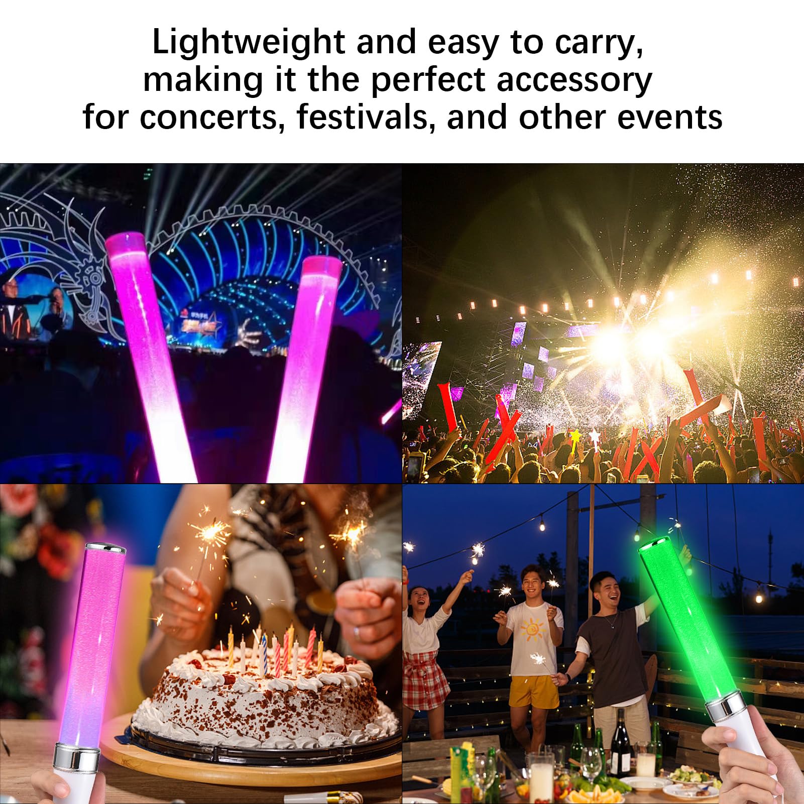 Barras Luminosas de Emergencia Luz LED 15 Colores Cambia de Color para Conciertos