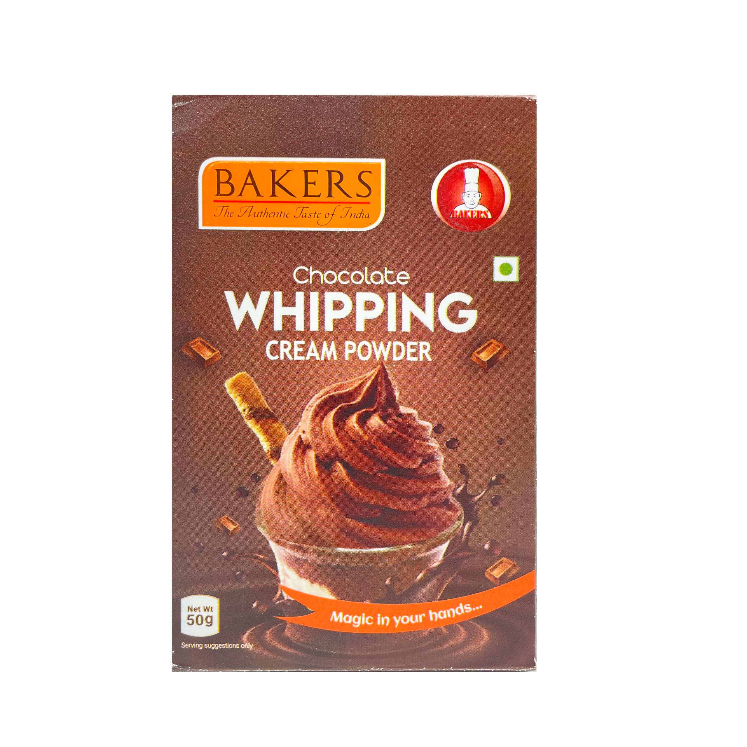 Chocolate Whipping Cream Powder Mix | Cocoa Infused | Smooth | for Cakes, Muffins, Cup Cakes, Tarts, Coffee | No Sugar Needed | Instant Premix | Pack of 3 (50 gm x 3)