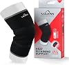 Vulkan Classic Neoprene Knee Support, Provides Light Compression, Comfortable Fit, Provides Therapeutic Benefits, Black, Medium, 5mm