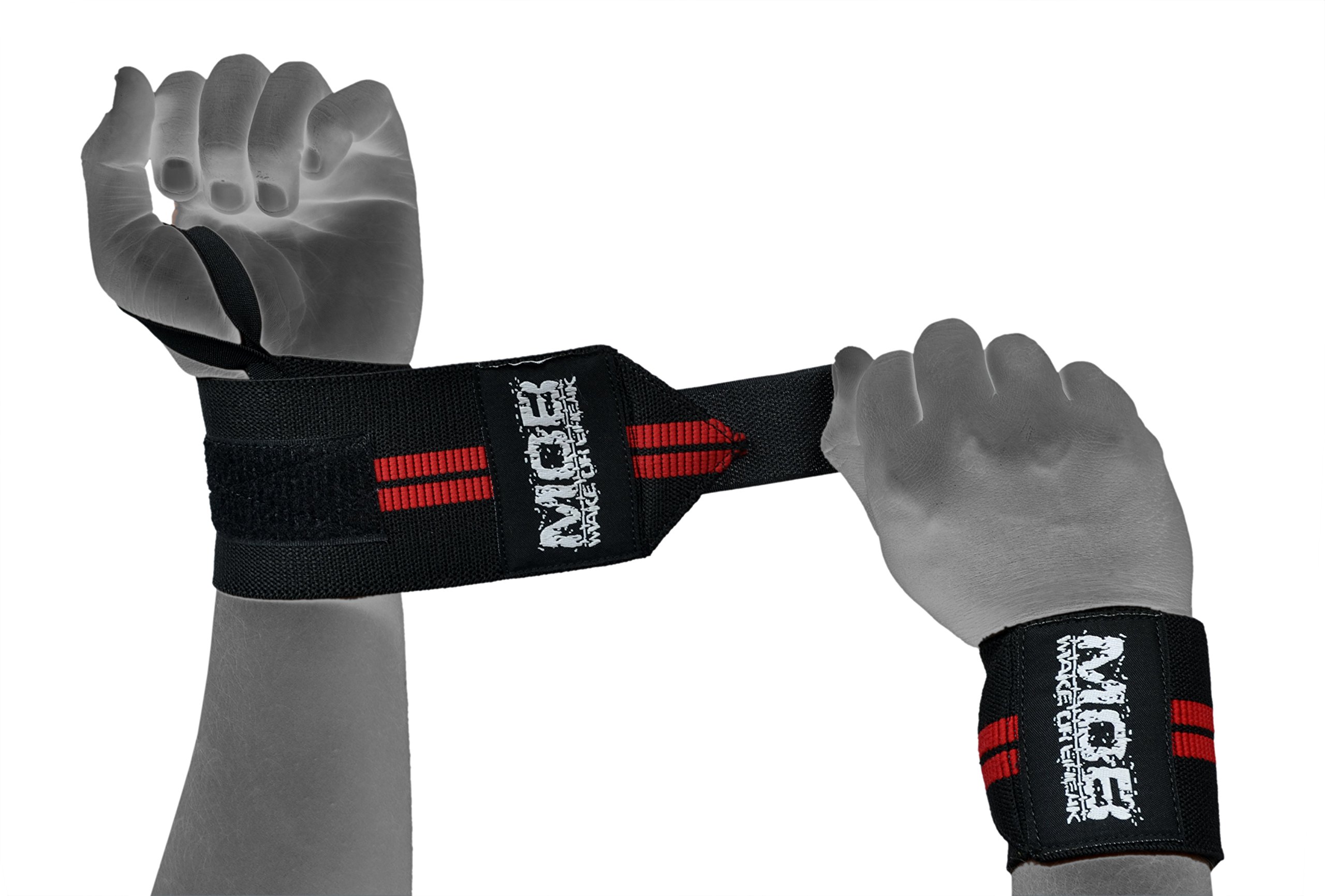 Kango Fitness Heavy Duty Professional Weight Lifting Wrist Support Wraps Bodybuilding Powerlifting Strength Training Strongman Pressing (Style 3, One Size)