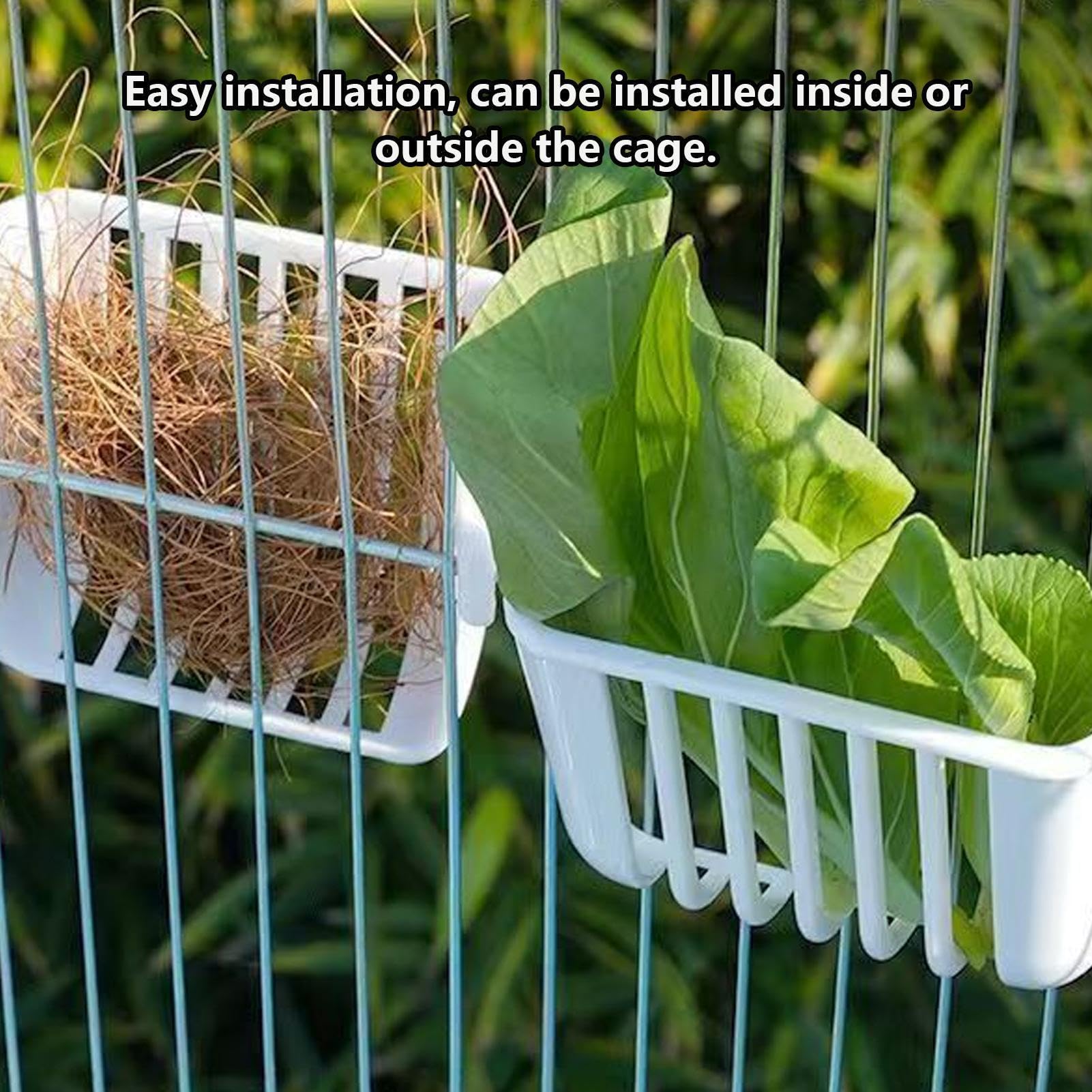 Mangiatoia per gabbie – Cestino di alimentazione anti-versamento 4 pezzi per – Mangiatoia per verdure speciale a coccolea, calopsittes conures canaris fringuelli inseparabili interni esterni