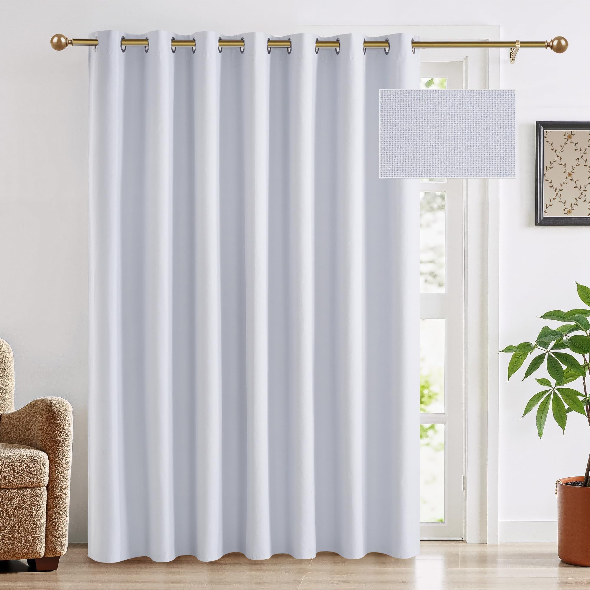 RYB HOME 100% Blackout Sliding Door Curtain