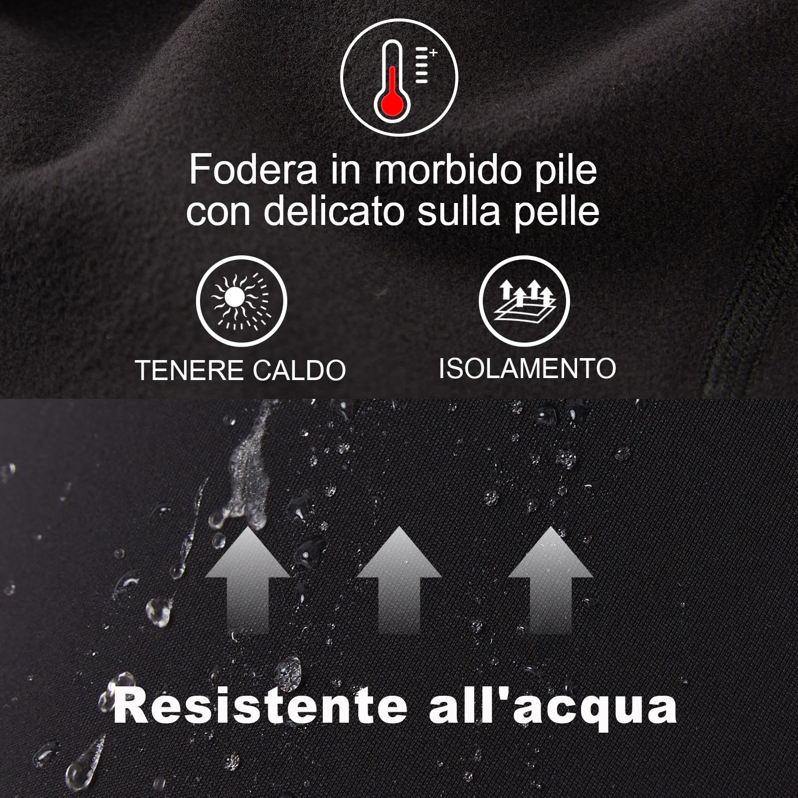 ineepor Leggins Termici Donna Invernali Felpati con Tasche Leggings Resistenti all'Acqua a Vita Alta