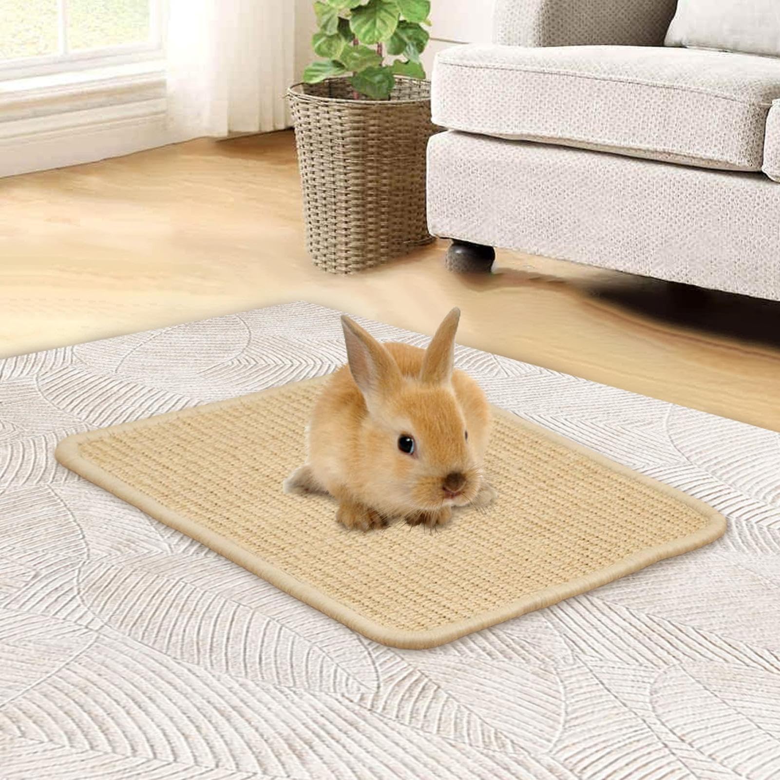 Bunny Scratching Pad Giocattolo Mordicchio per Gabbia Conigli | per Lettini, Protezione Mobili e Gabbia per Rosicchiare, e Nidificazione