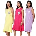 TotzTouch Baby Girl Cotton Knee Length Premium Night Dress | Night Wear | Sleepwear Frock Age 1 Year To Teen 15 Years (P