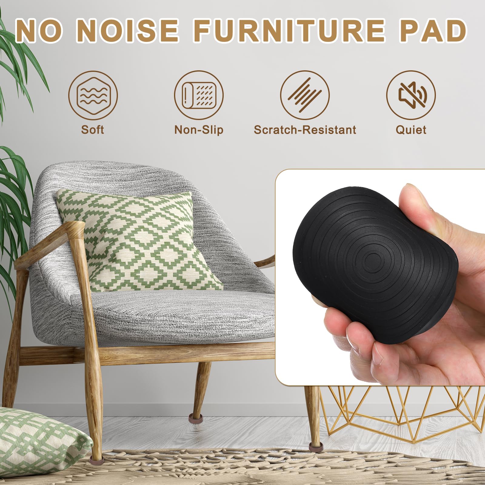 PATIKIL 3 Inch Rubber Furniture Pads - Image 4