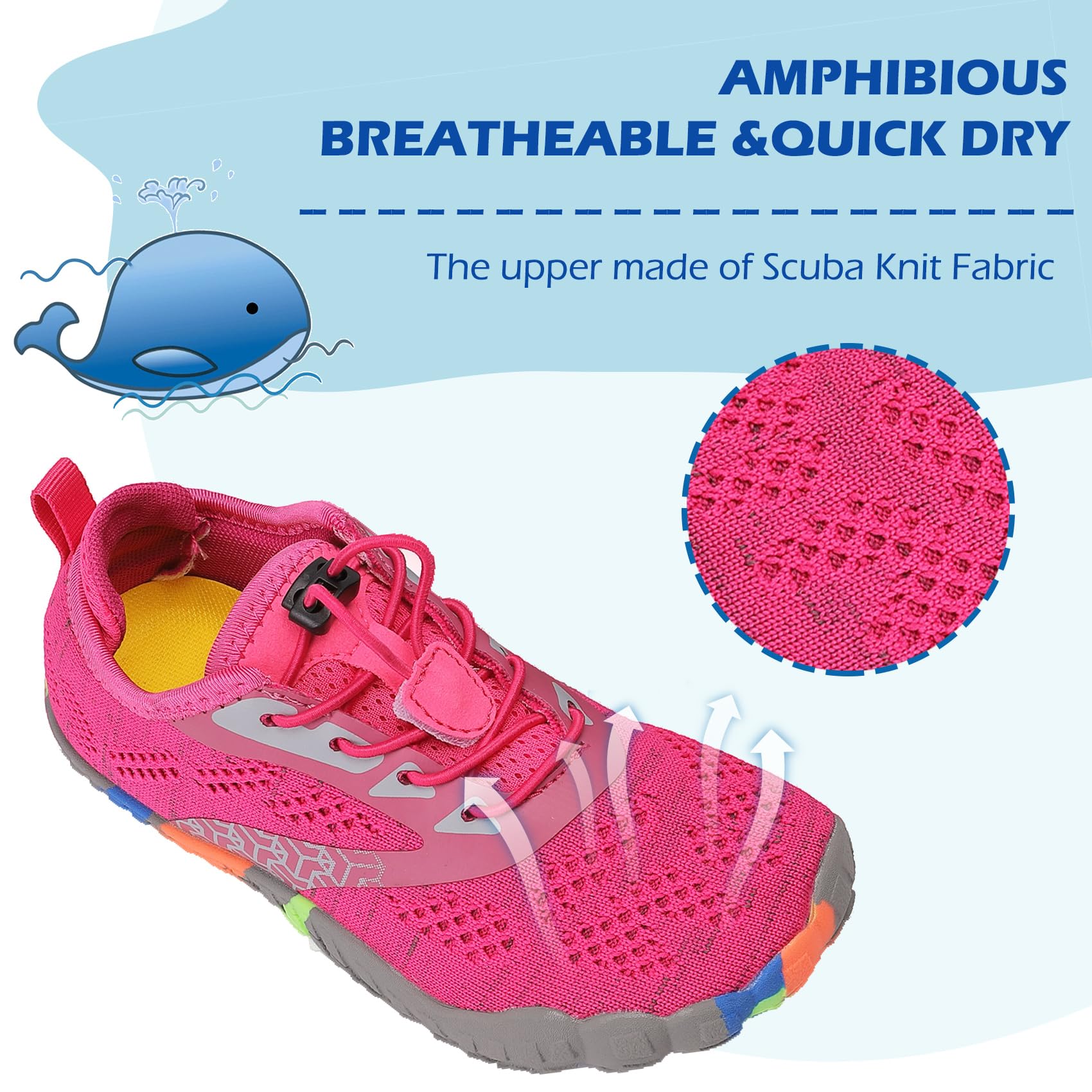 DimaiGlobal Chaussures de Trail Running Enfants Chaussures d'eau pour Plage et Sport Garçons Filles Séchage Rapide Antidérapant et Respirantes Chaussures Pieds Nus
