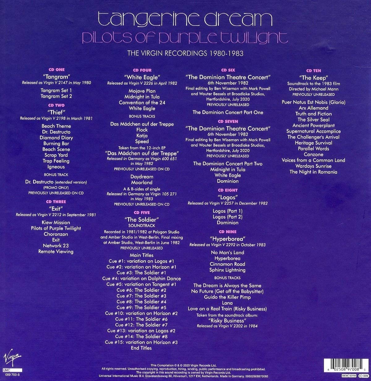 Pilots Of Purple Twilight: The Virgin Recordings