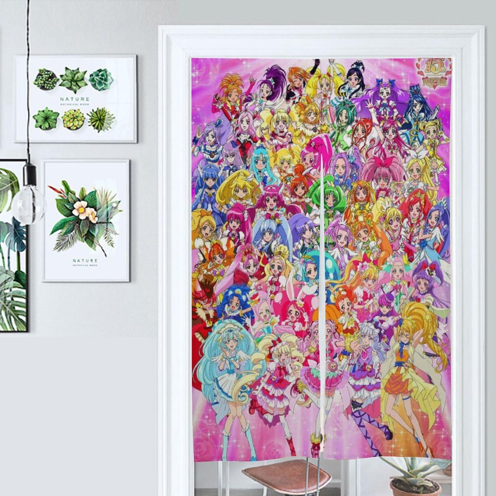 Amazon｜ふたりはプリキュアのれん おしゃれ 北欧 断熱 暖簾 遮光