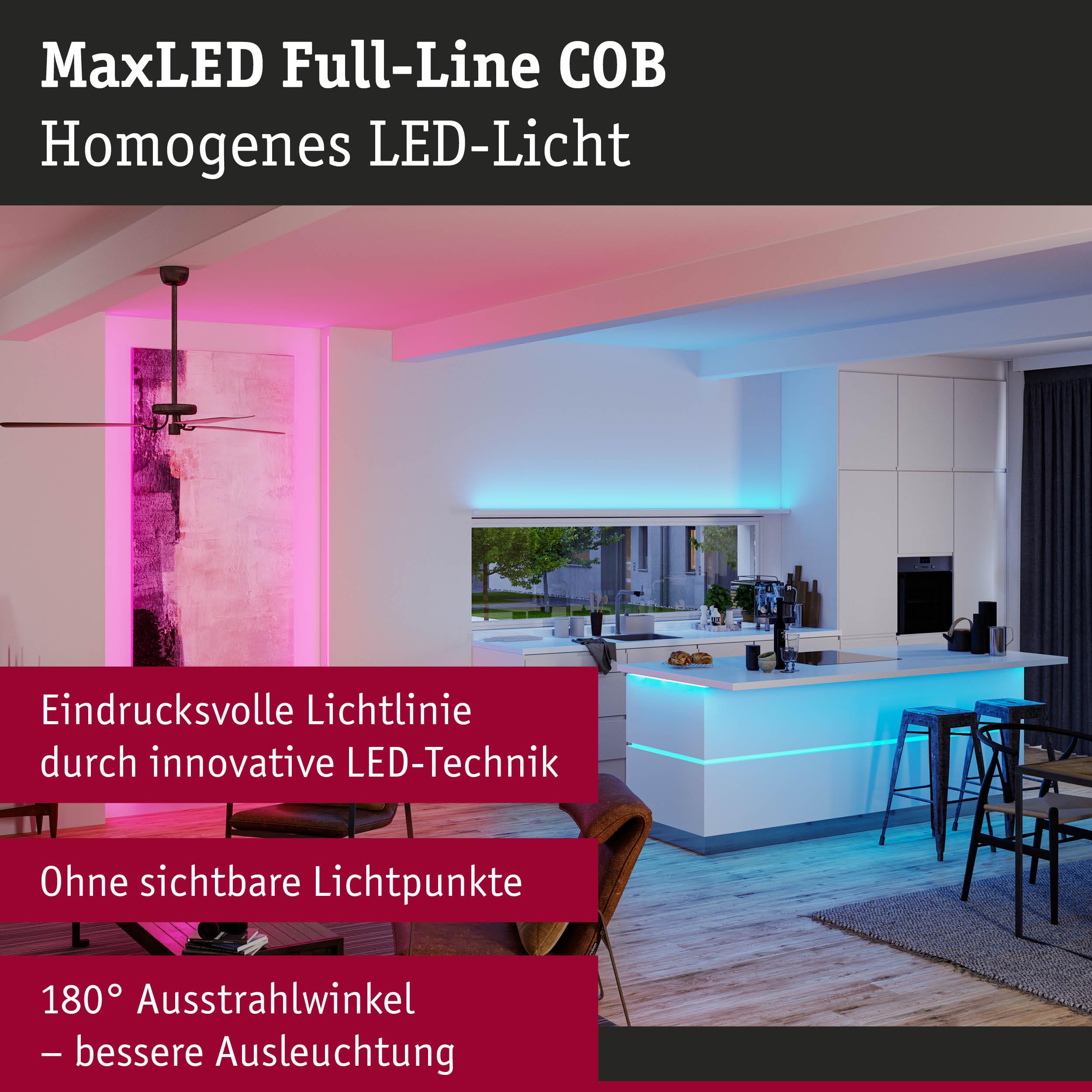 Paulmann 71198 MaxLED 500 LED Strip RGBW 3m 18W 530lm, m 896 LEDs, m RGBW 36VA