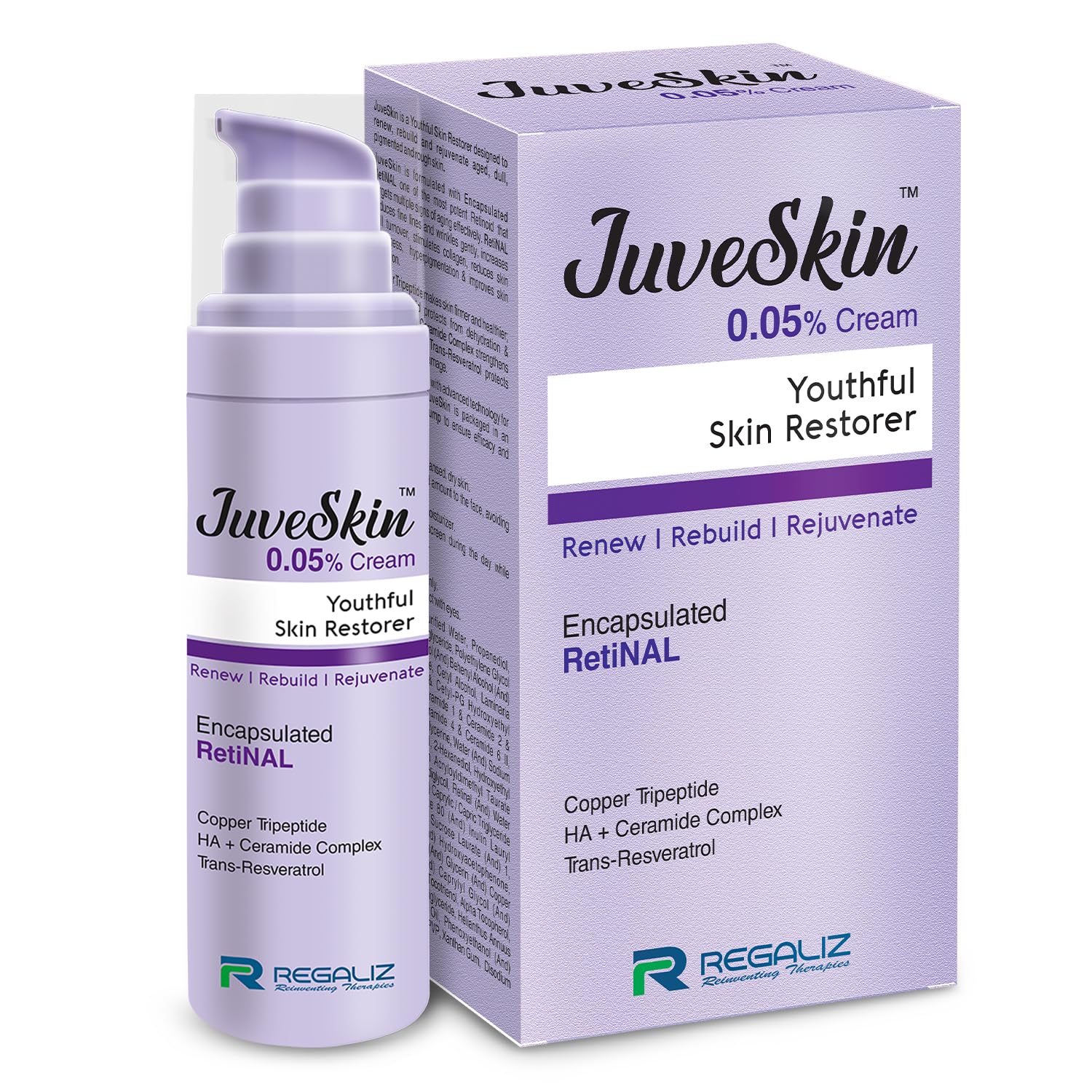 Regaliz JuveSkin 0.05% Retinal Night Cream | Encapsulated Retinal, Copper Tripeptide, Hyaluronic Acid, Ceramide Complex & Trans-Resveratrol | Gentle Renewal for Smooth & Even-Toned Skin | 30 ml-image-35