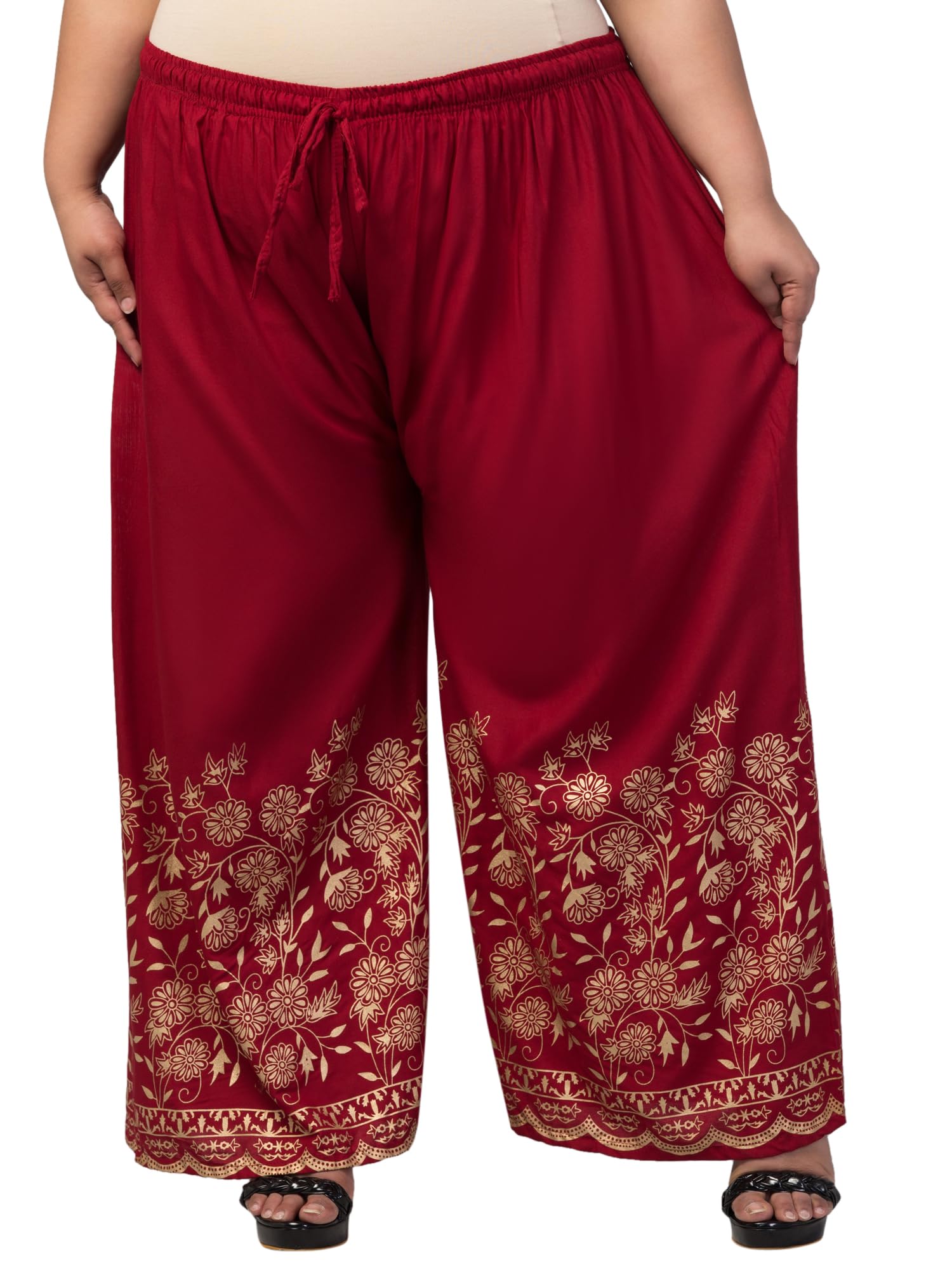 Women’s Palazzo Pants | High Waist Wide Leg Flared Trousers | Soft Breathable Fabric with Elastic Waist | Stylish Casual, Office for Women and Girls-picture-26