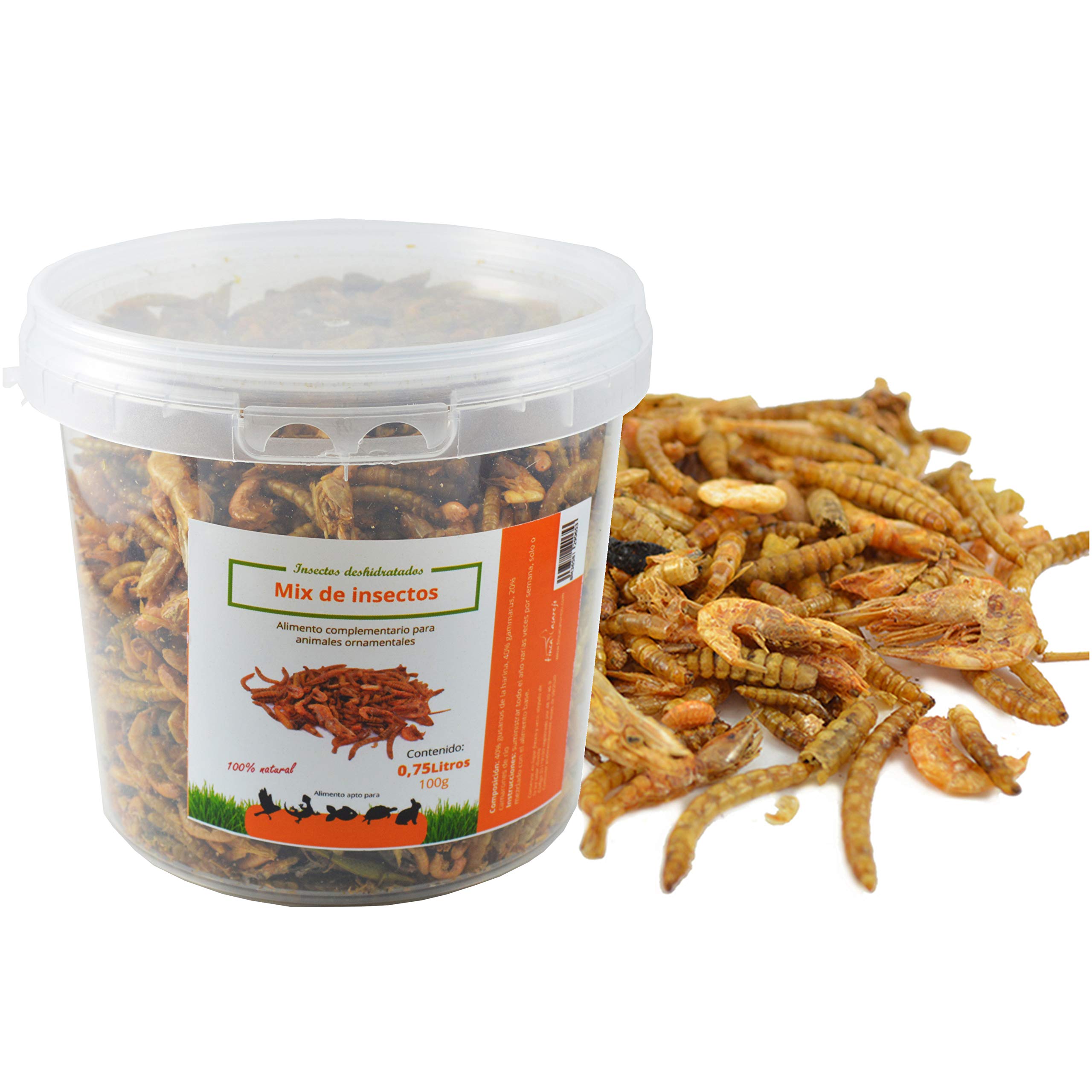 FINCA CASAREJO Mix de Insectos Secos. Alimento deshidratado para ...