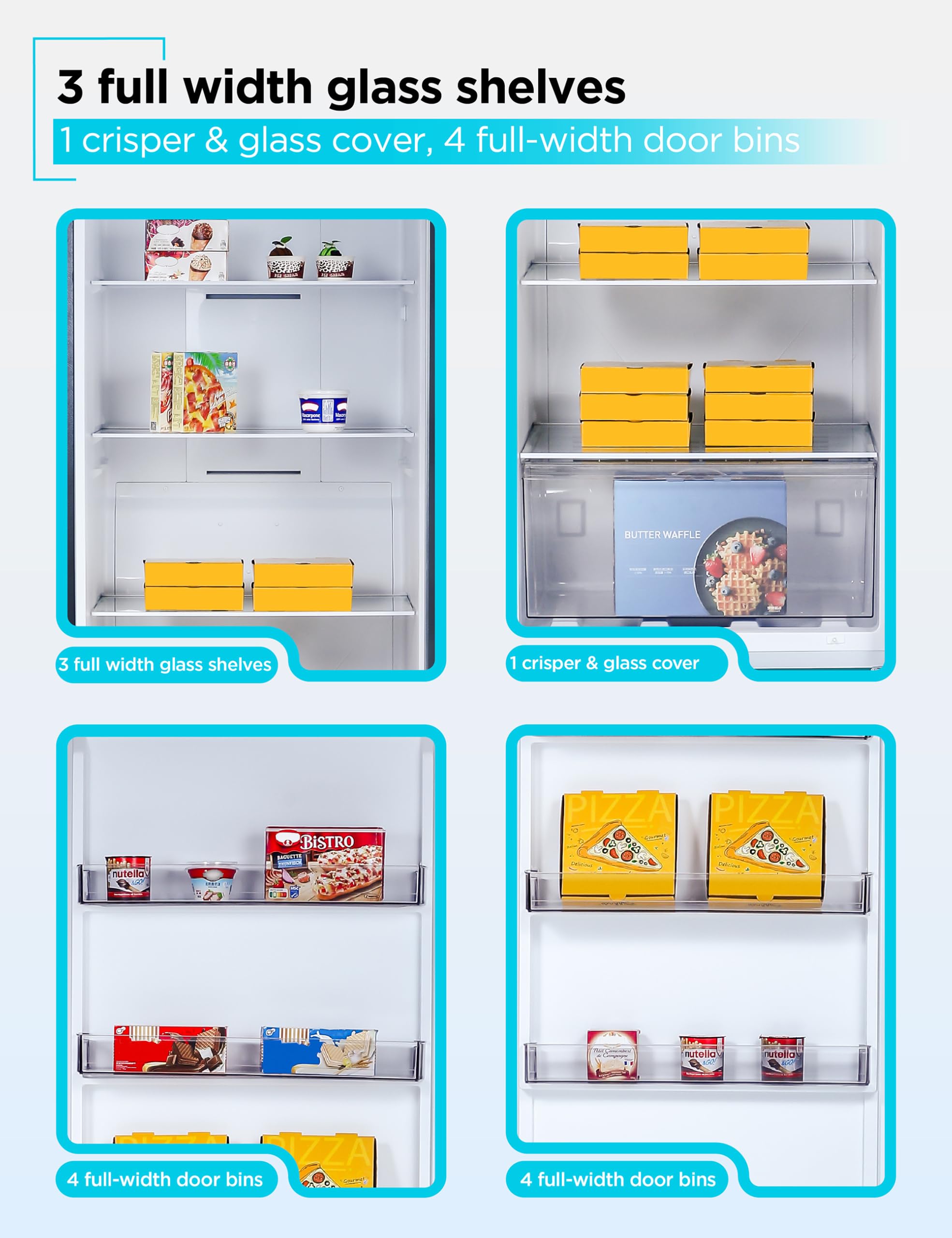 Black+Decker 21 Cu. Ft. Convertible Freezer Refrigerator, Upright Freezer Or All Fridge With Glass Shelves, Reversible Door, R600a Refrigerant, Energy Star Rated, Frost Free, Buc2100js, Stainless Look on Fridge.com - View 5