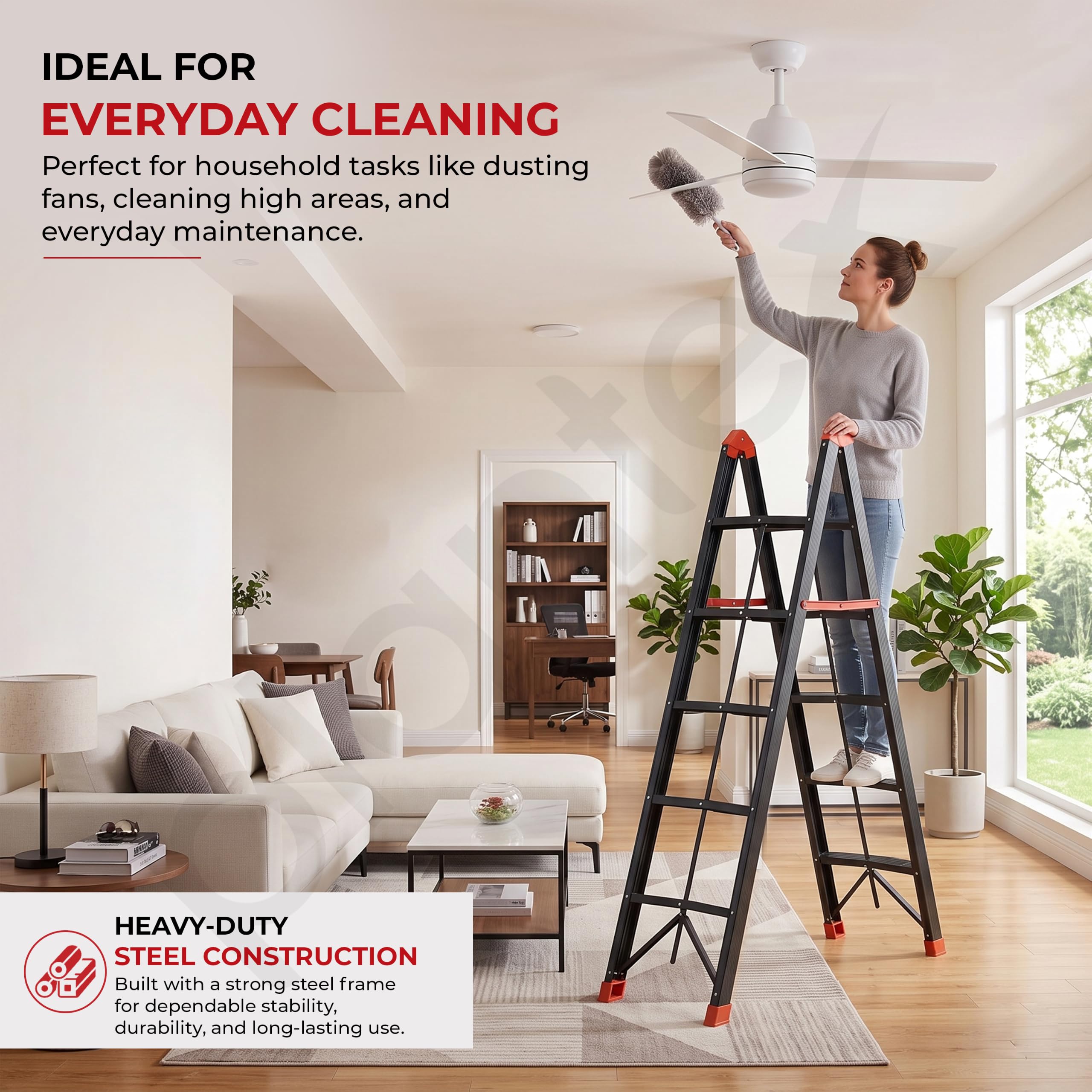 Plantex Ultra Fold Ladder - Space-Saving Step Ladder -6