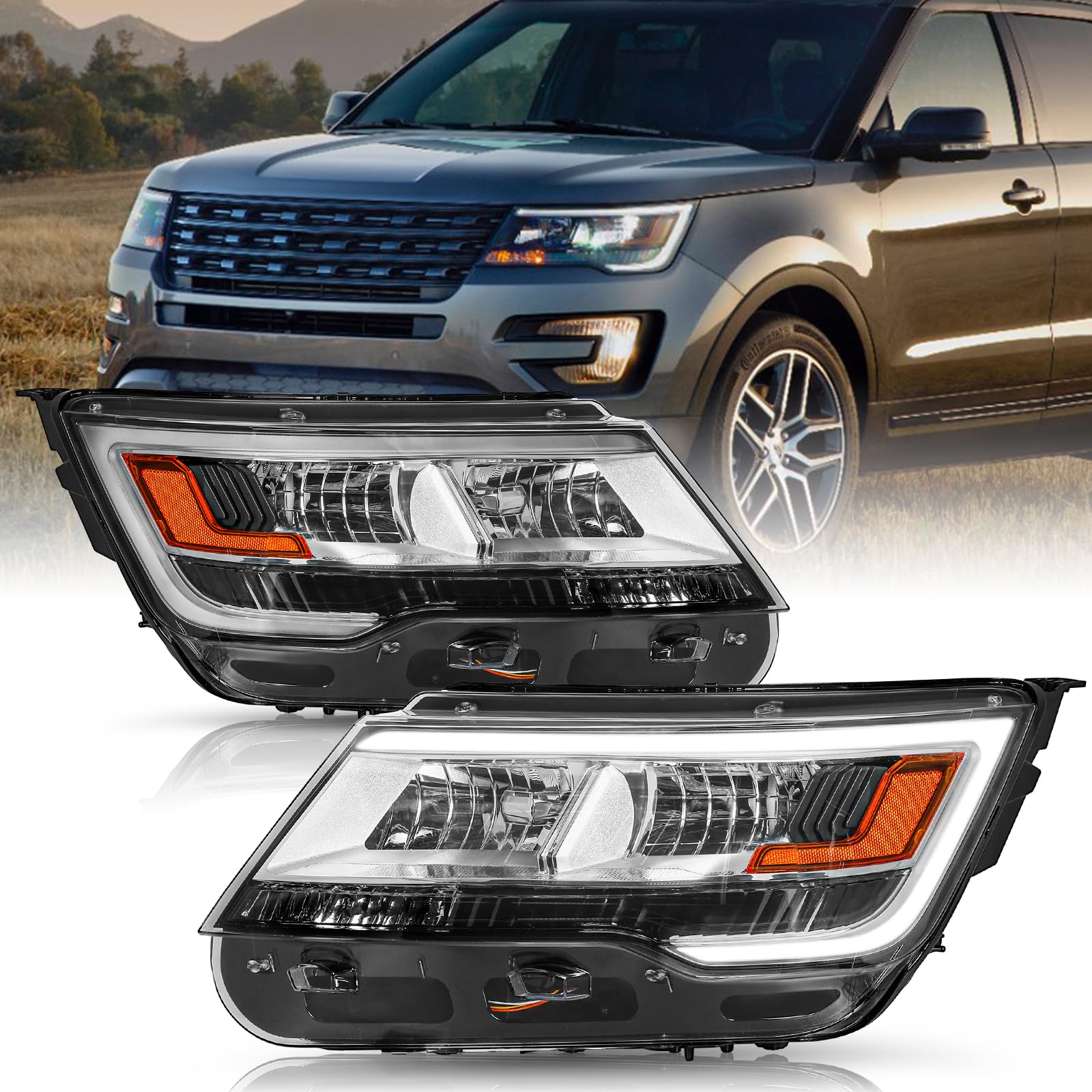 Amazon.com: TUSDAR Headlights Assembly for 2016-2019 Ford Explorer